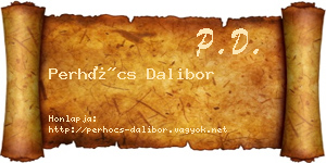 Perhócs Dalibor névjegykártya